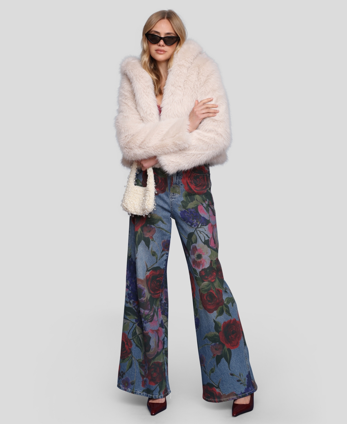 Avec Les Filles Women's Cropped Long Sleeve Jacket