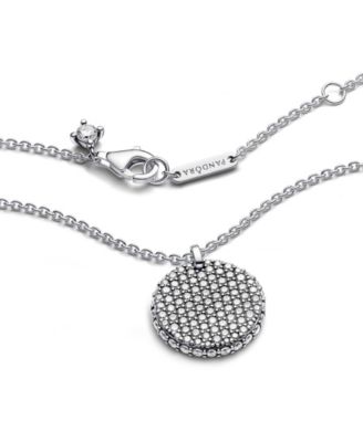Sterling Silver Round Disc Collier Necklace
