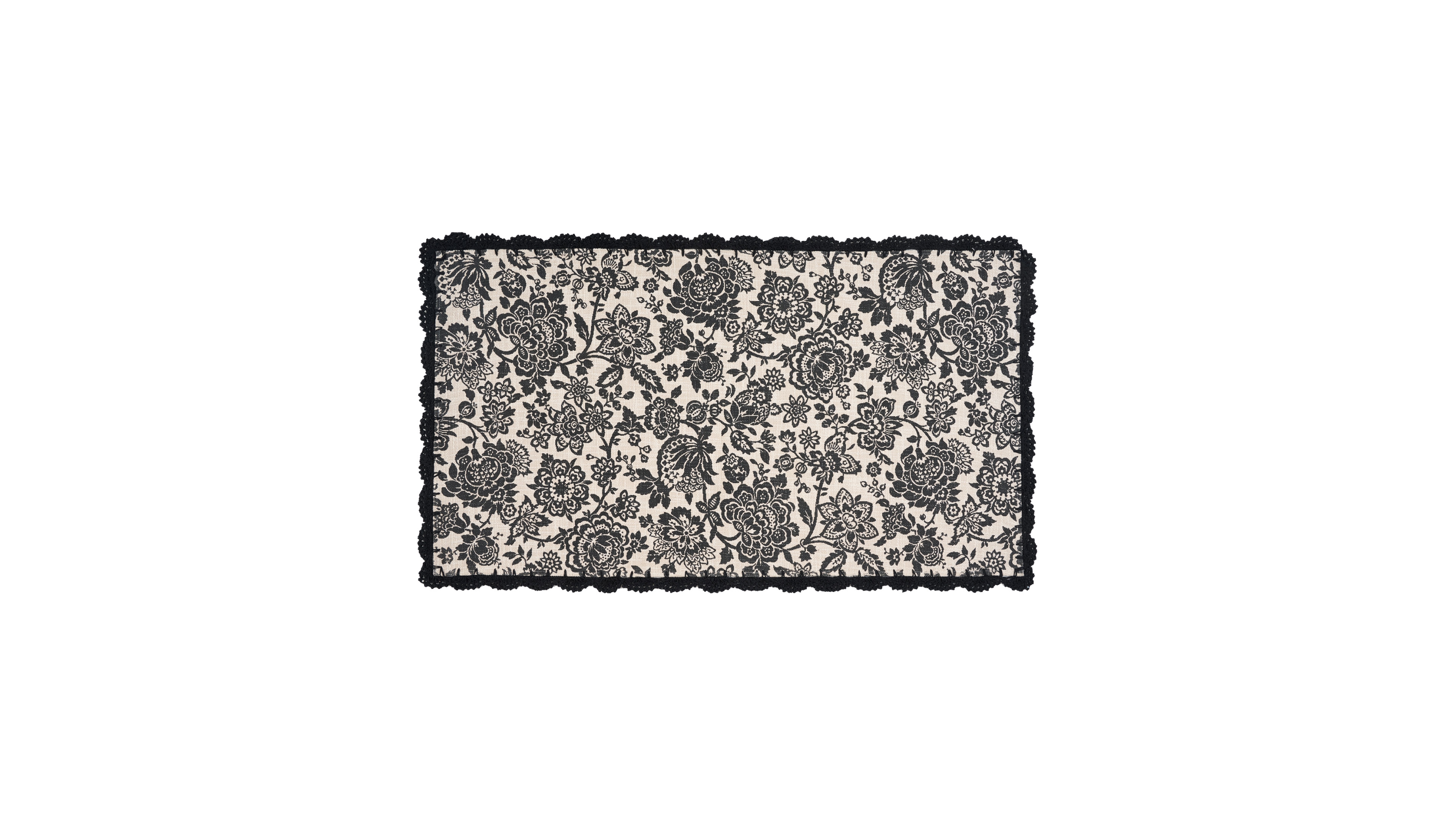 Laura Ashley Crochet Border Cotton Runner Rug, 26" x 45"