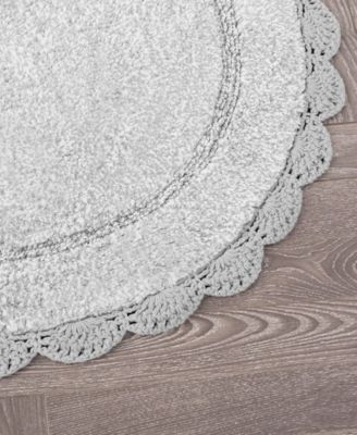 Crochet Cotton Bath Rug, 26" Round