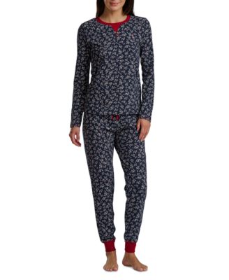 Women's 2-Pc. Packaged Printed Thermal Pajamas Set