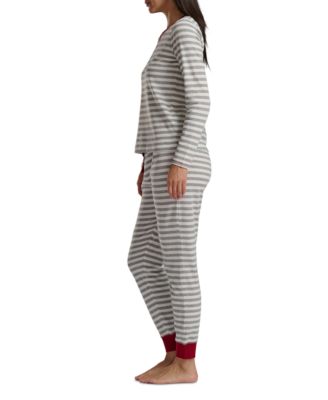 Women's 2-Pc. Packaged Printed Thermal Pajamas Set