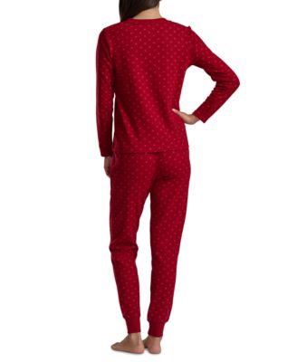 Women's 2-Pc. Packaged Printed Thermal Pajamas Set