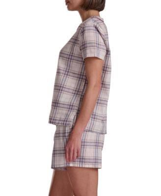 Women's 2-Piece Plaid Flannel Boxer Set