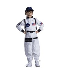 NASA Astronaut Jumpsuit & Cap Costume - Kids Girls & Boys