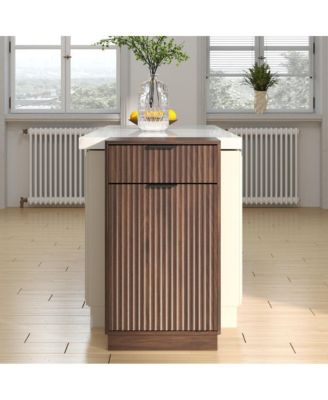 10 Gal TiltOut Trash Can Cabinet Woodgrain Wave Textured Pull Out Bin