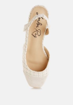 Womens Karita Tweed Slingback Sandals