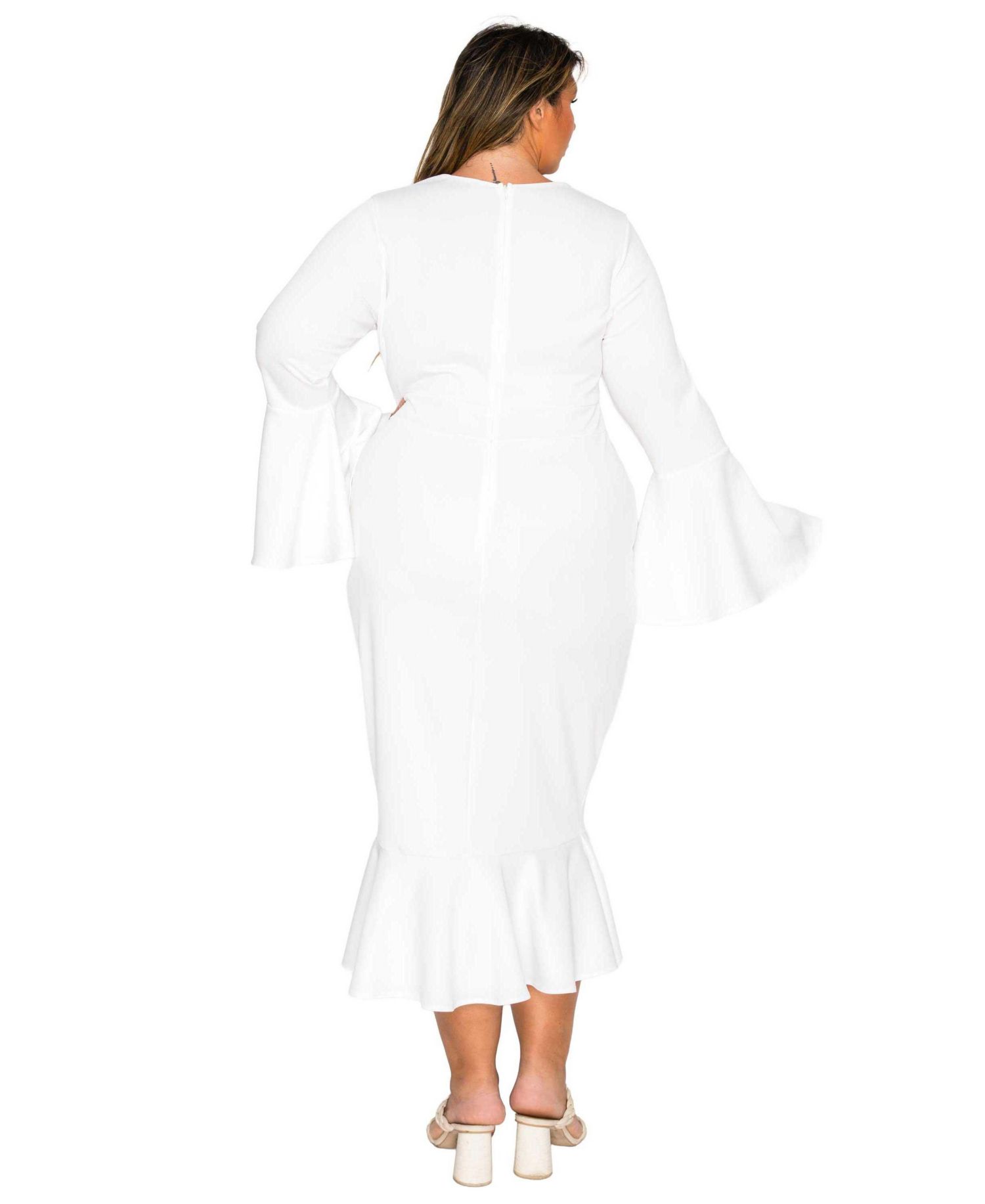 Plus Size Sabrina Mermaid Hem Dress