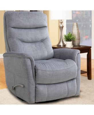one pack  Polyester Gemini - Capri Silver Swivel Glider Recliner