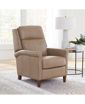 Two Pack leather Lotus Cream Power Cordless High Leg Recliner