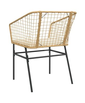 Garden Chair Brown PE rattan Standard Ergonomic Garden Chair