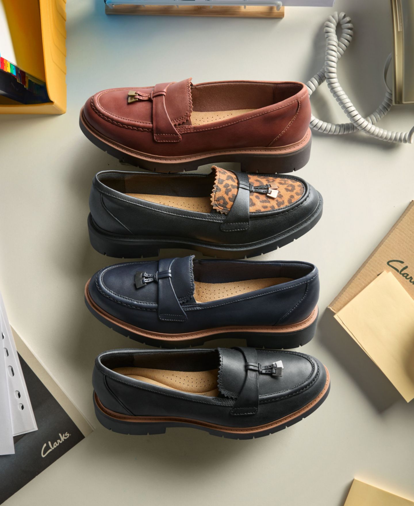 Женские туфли Clarks Westlynn Bella Lug-Sole Comfort, цвет: Чёрный кожаный — фото 7
