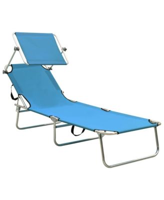 Sun Lounger Blue Aluminum frame, 600D polyester fabric Standard