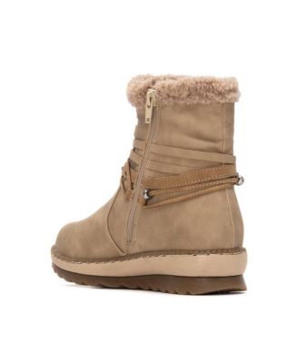 Women's Faux Shearling Lined Ankle Booties Refresh Collection By XTI