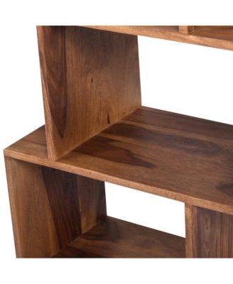 Urban Solid Sheesham Wood 4 Shelf Bookcase, Natural