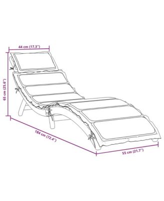 Sunlounger Taupe Solid acacia wood with a natural oil finish