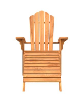 Garden Adirondack Chair With Footrest Teak Solid teak wood Standard