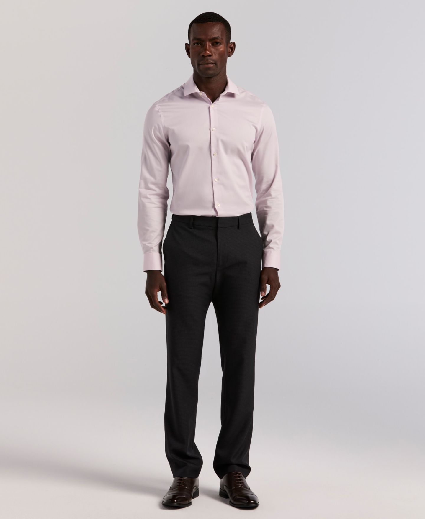 Мужские брюки Perry Ellis Portfolio Modern-Fit Stretch Solid Resolution, цвет: Чёрный клетчатый — фото 2