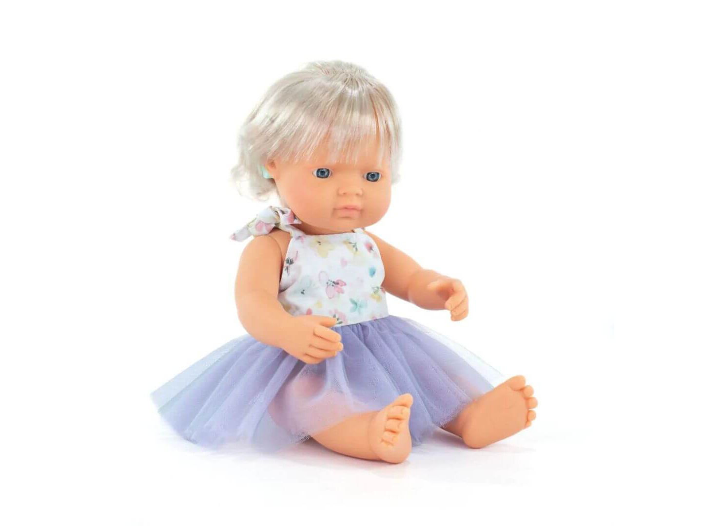 Детская кукла MINILAND My Friends & Me 15" Blonde Hair Hearing Implant Baby Doll, Ages 3+ — фото 1