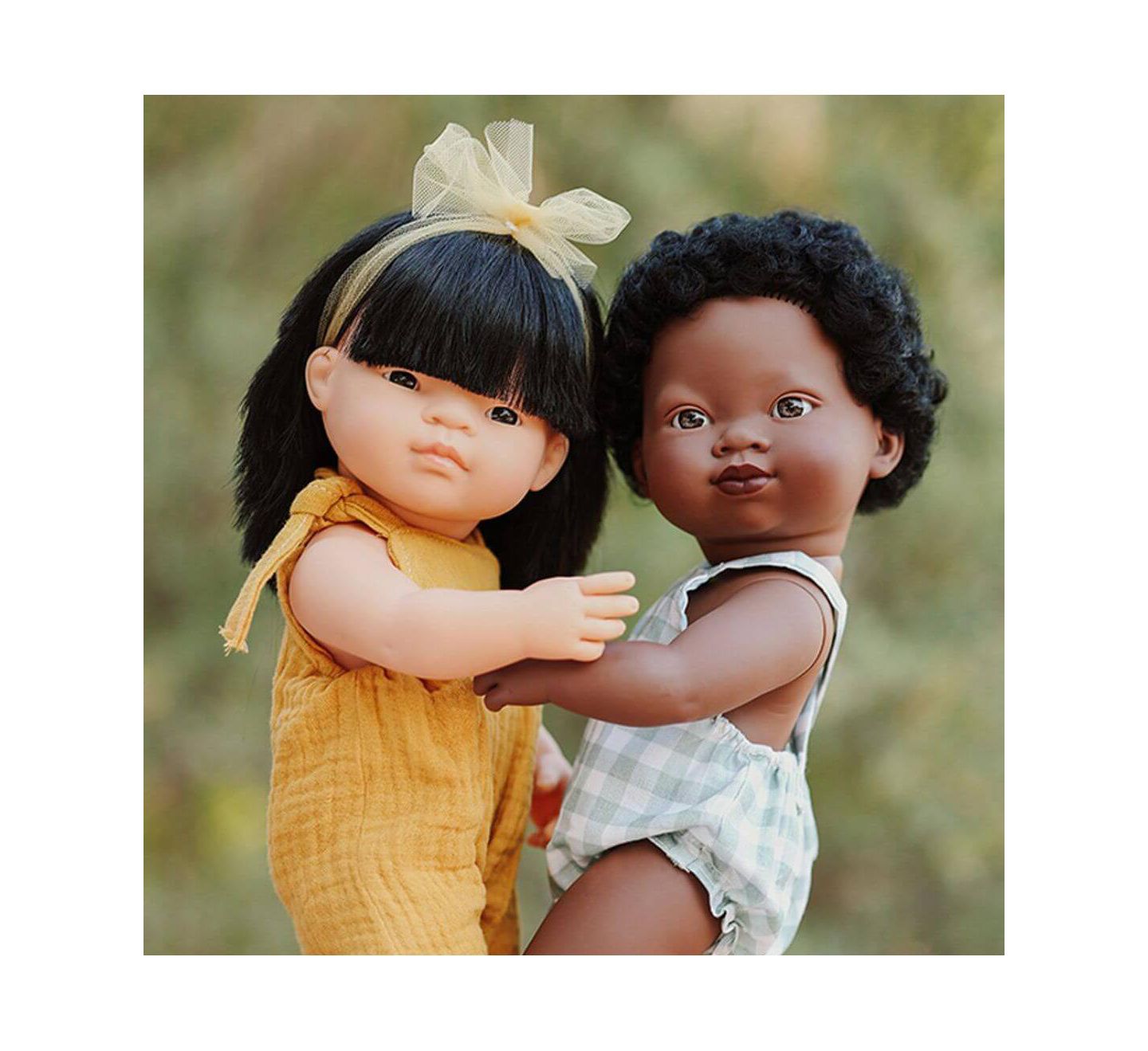 Детская кукла MINILAND My Friends and Me 15" Asian Black Hair Articulated Baby Doll, Ages 10 Months+, цвет: Light Skin — фото 6