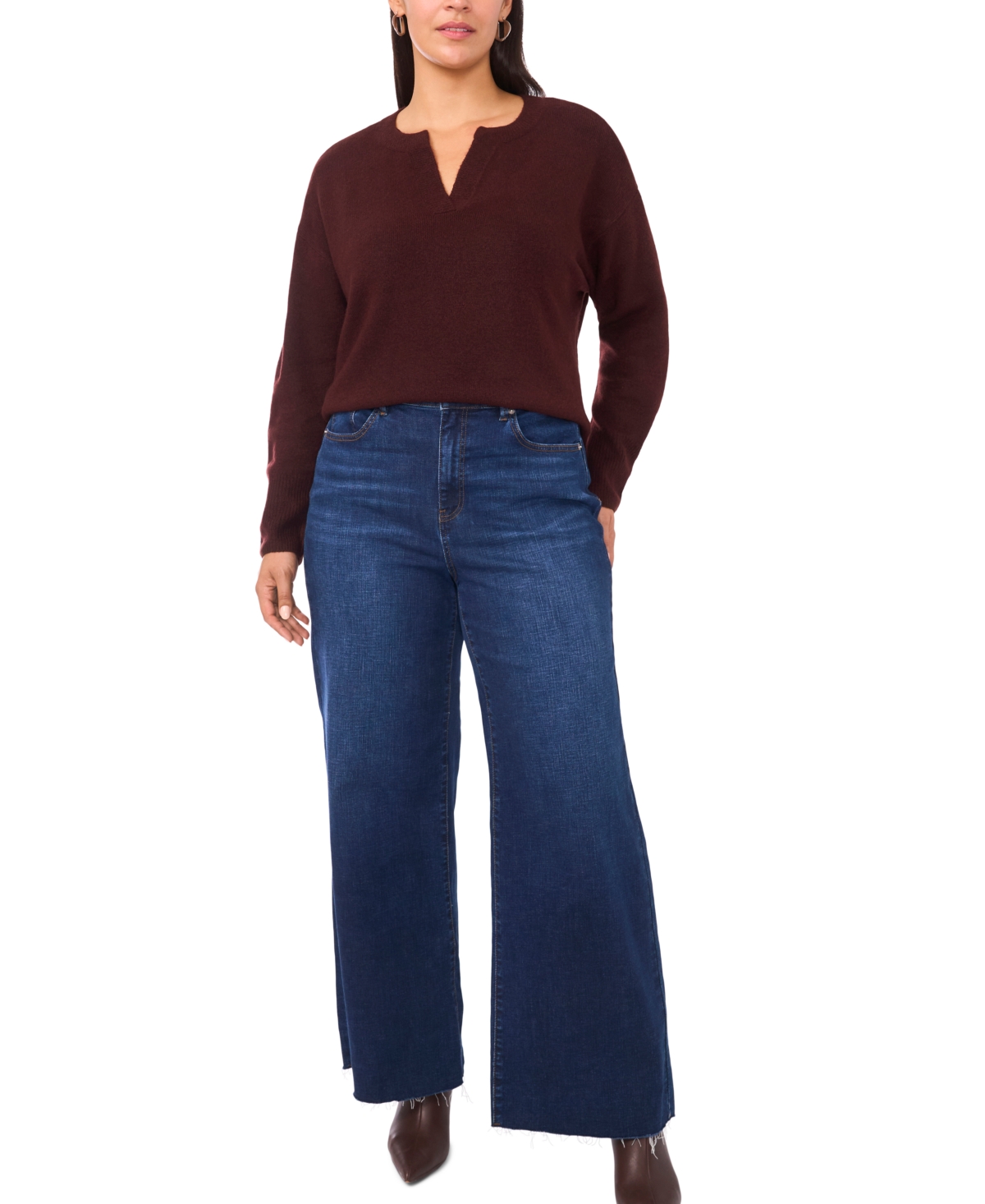 Vince Camuto Plus Long Sleeve Sweater