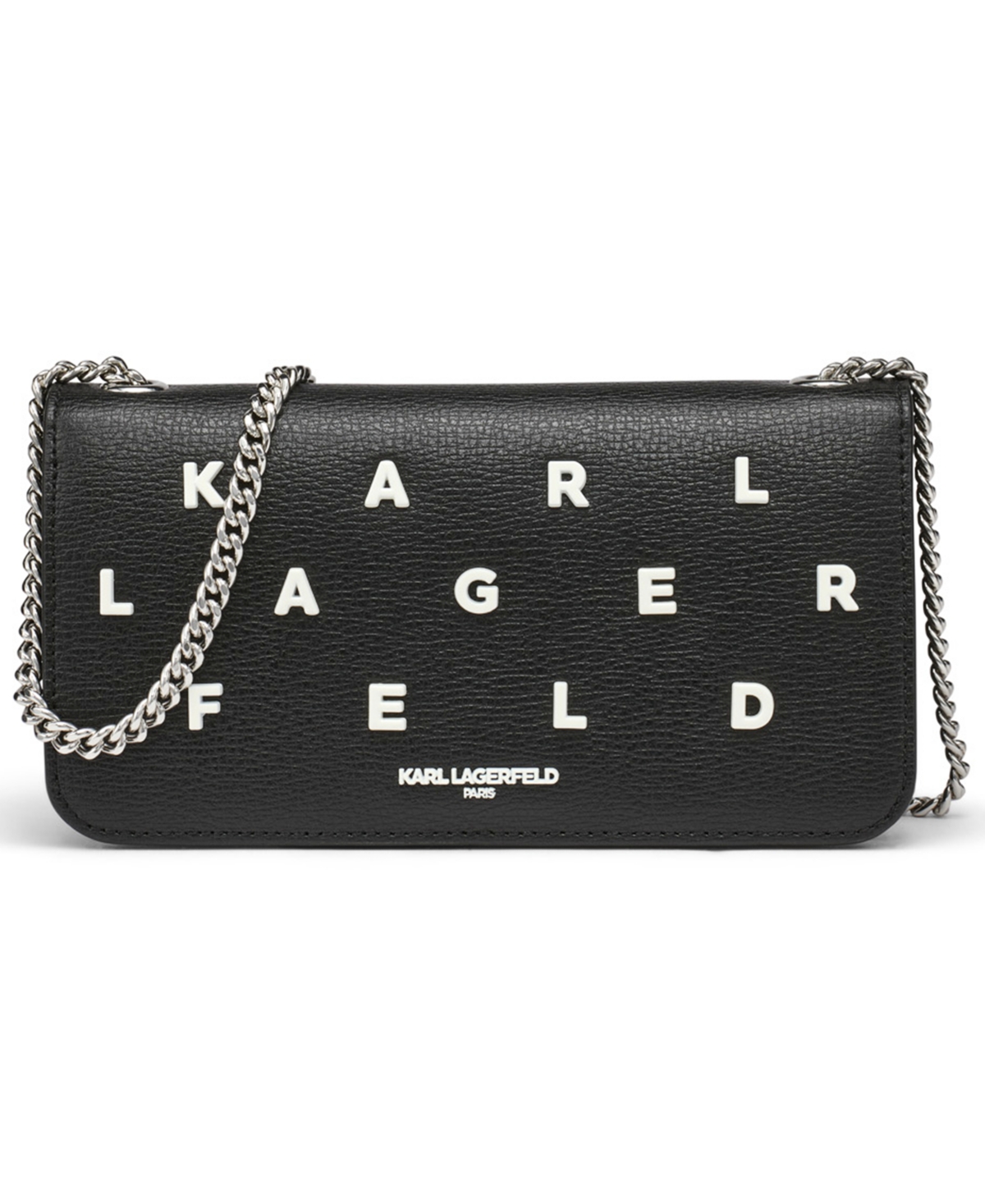 Karl Lagerfeld Kosette Leather Shoulder Handbag In Black