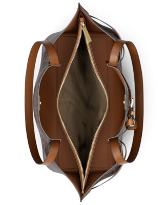 Emilia Large East West Center Zip Pocket Tote Bag