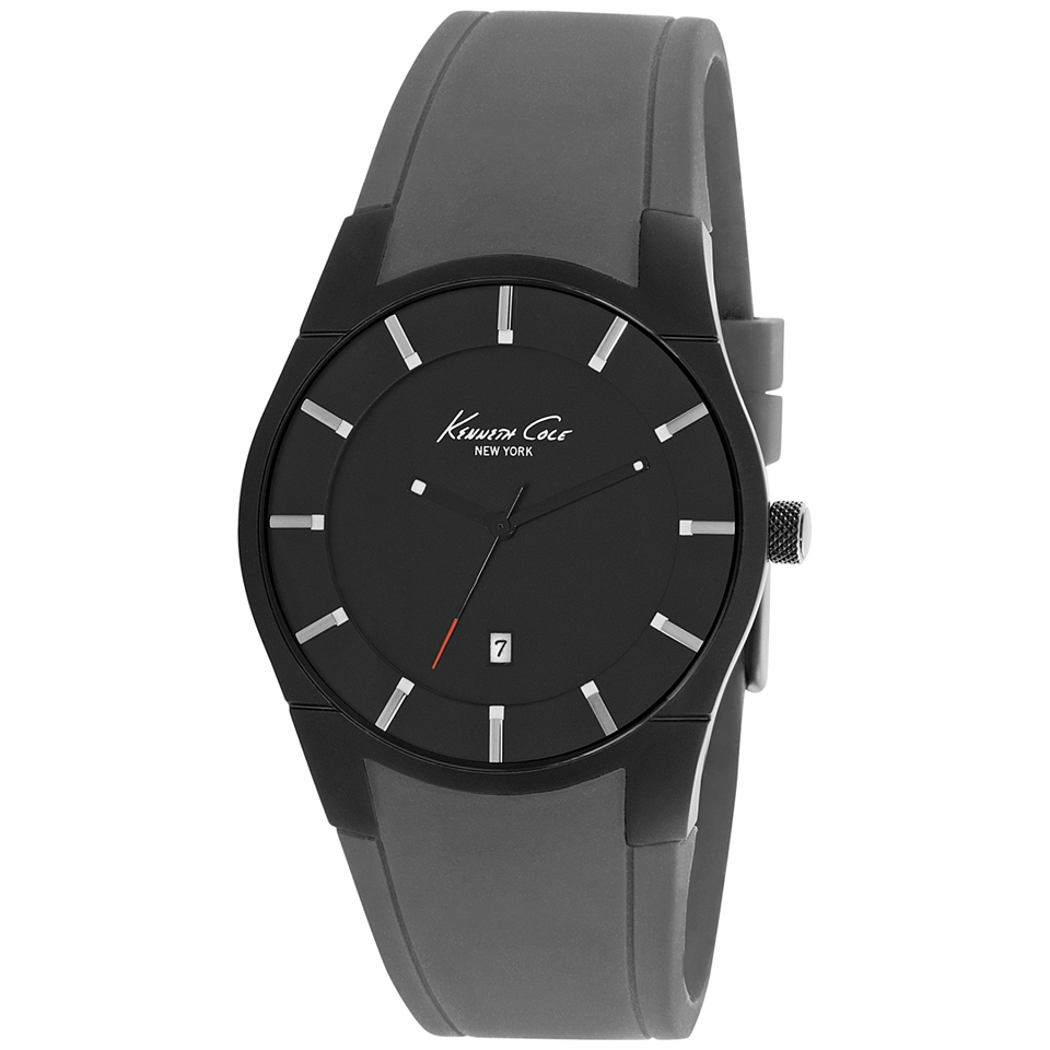 Kenneth Cole New York Mens Gray Silicone Strap Watch 42mm 10027723