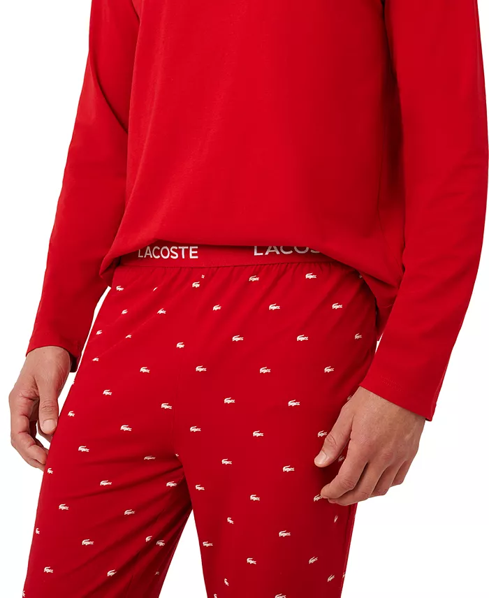 Men's 2-Piece Jersey Top and Pant Pajama Set - thumbnail 6
