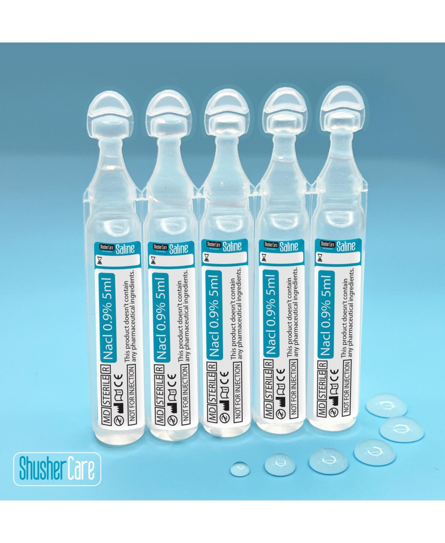 Shusher Care Saline Ampoules - 50Ct
