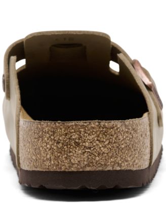 Men's Boston Soft Footbed Suede Leather Clogs from Finish Line