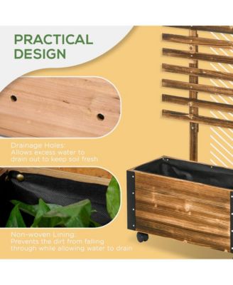 Outsunny Raised Garden Bed with Trellis