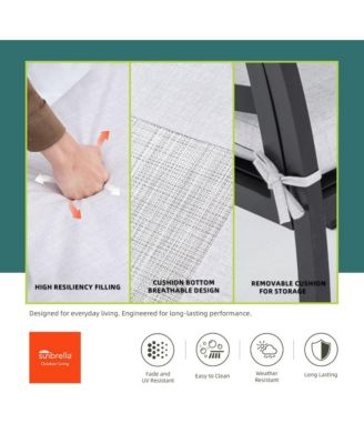 - 7-Piece Aluminum Patio Furniture Set - Bourbon Brown