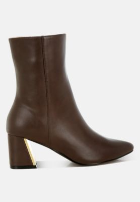 Women's Kaira Metallic Accent Heel High Ankle Boots