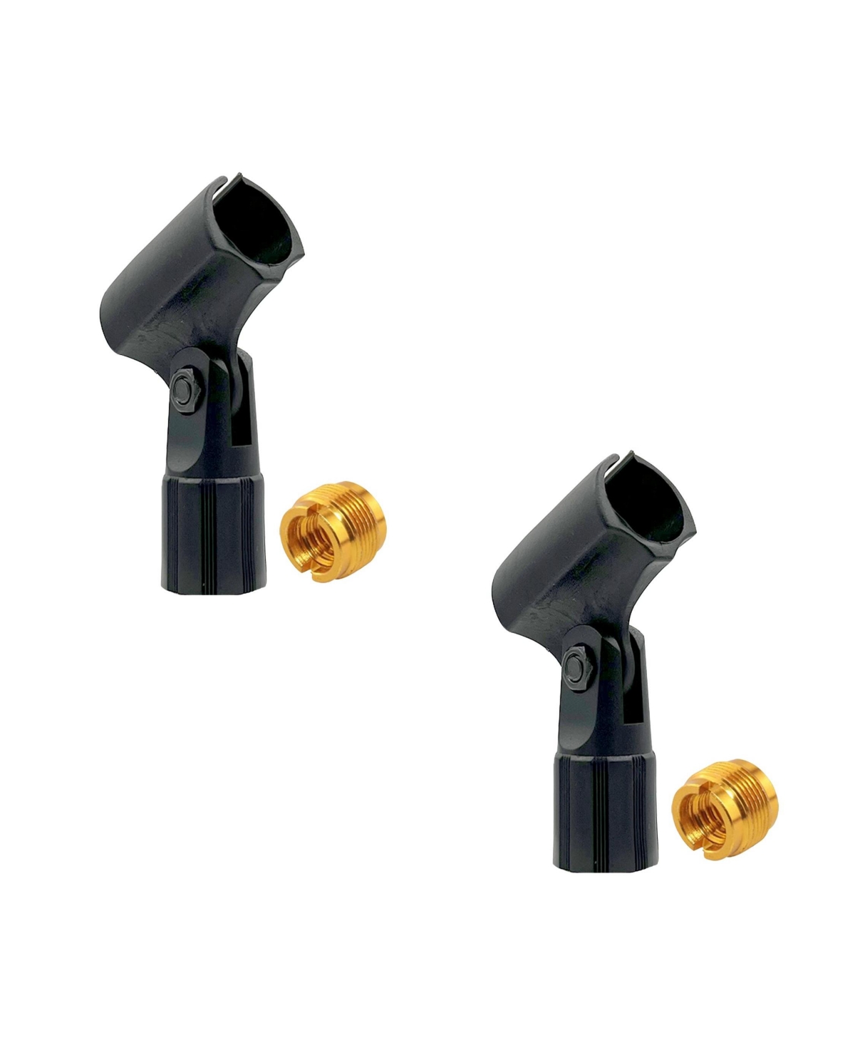 5 Core Microphone Clip Holder 2 Pieces with Screw Adapters 5/8 to 3/8 Inch