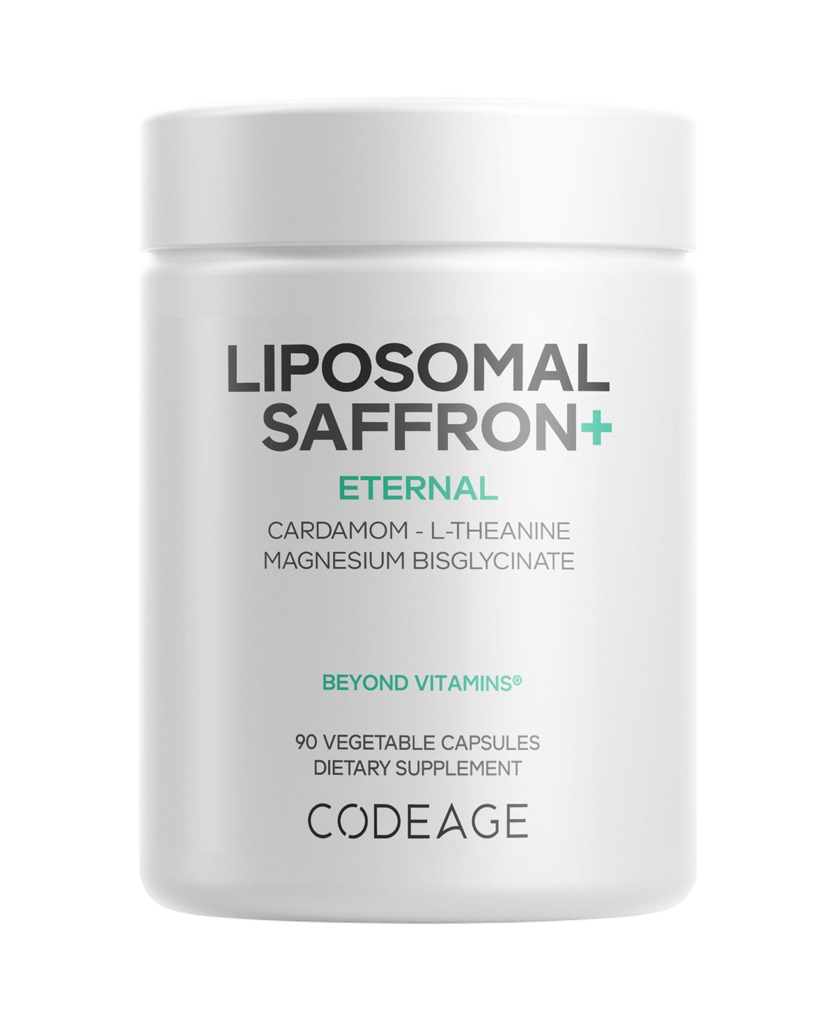 Codeage Liposomal Saffron+ Supplement - Saffron Extract, Magnesium, L-Theanine, Cardamom, BioPerine - 3-Month Supply