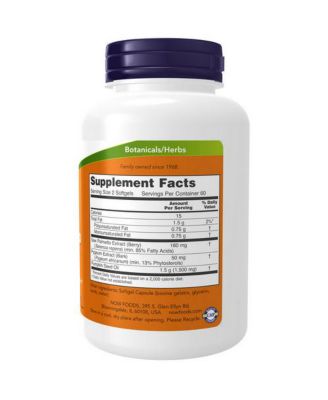 Pygeum & Saw Palmetto Extract ,25 mg/80 mg ,120 Softgels