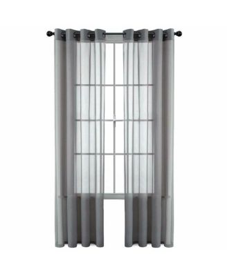 Basic Home Grommet Top Sheer Single Window Curtain
