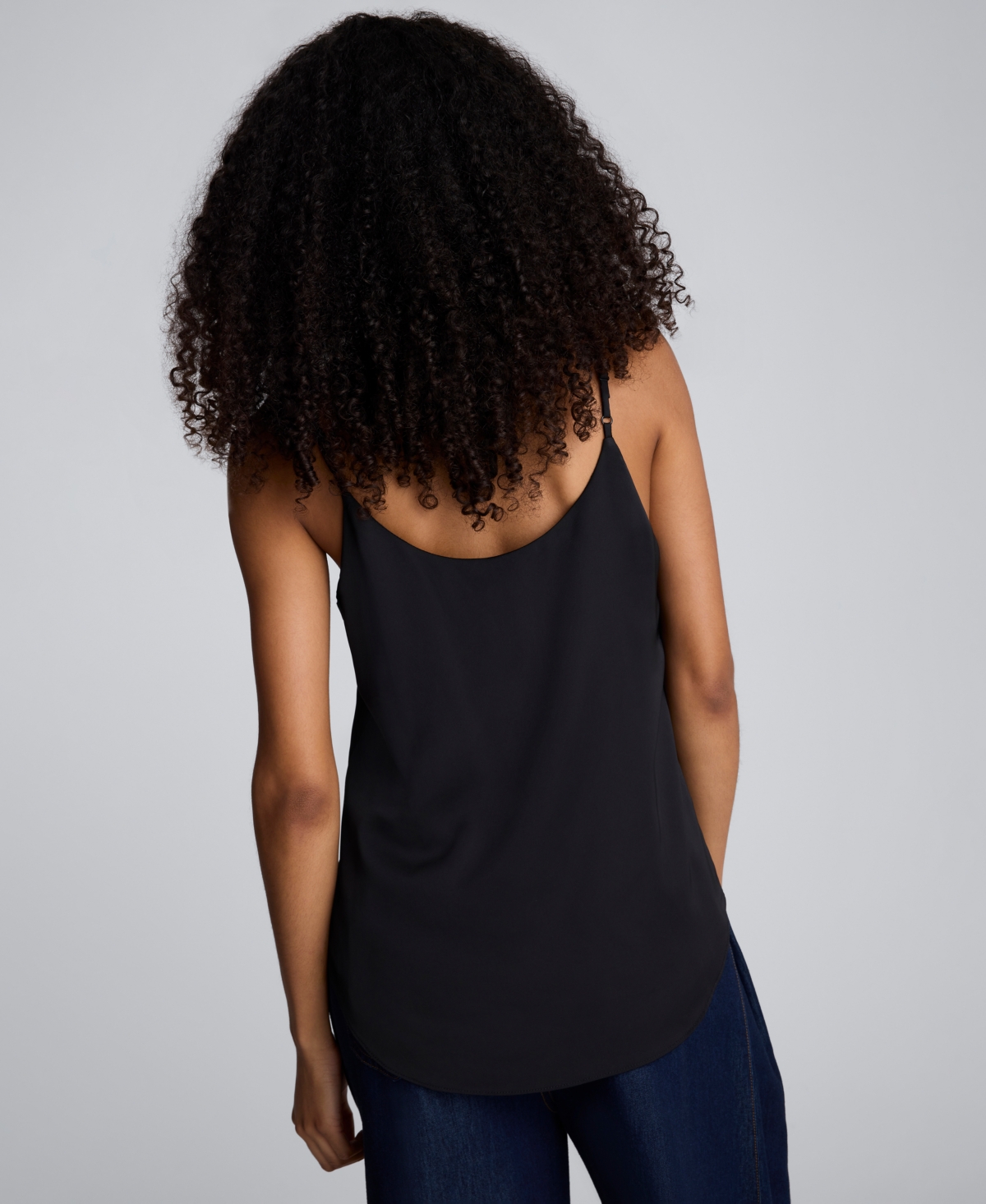 Kenneth Cole Women's Scoop Neck Sleeveless Camisole Top In Black
