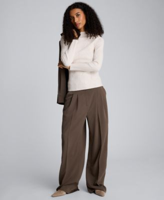 Women's Large Chevron Stitch Long-Sleeve Sweater