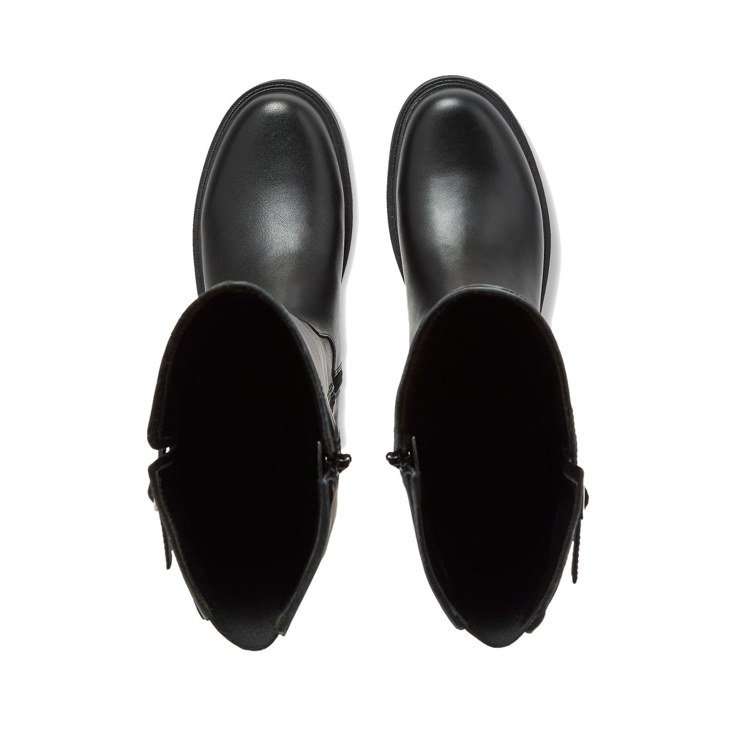 Женские ботинки Lands' End Wide Width Knee High Riding, цвет: Чёрный кожаный — фото 2