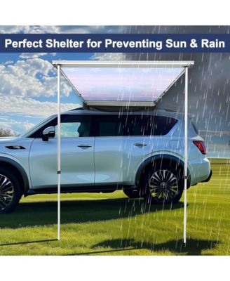 4.5x6 Ft Carside Awning Replacement Fabric with Side Wall Roof Rack Overlanding