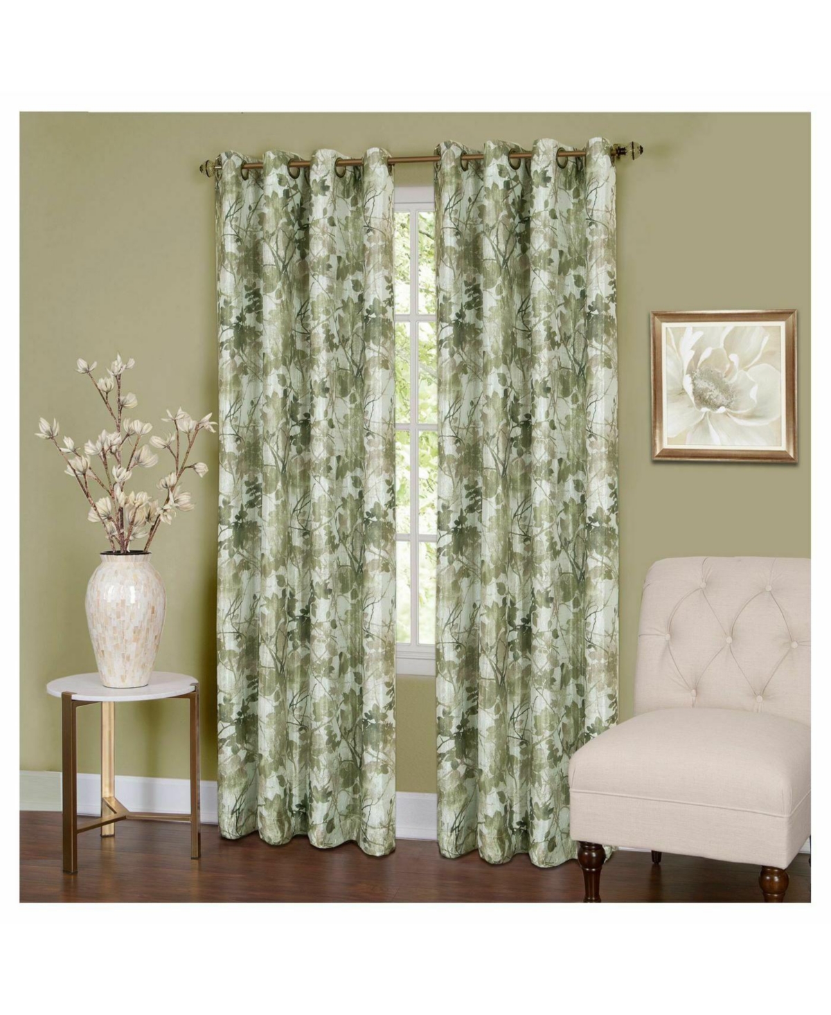 Kate Aurora Country Living 100% Thermal Lined Grommet Top Floral Room Darkening Curtains