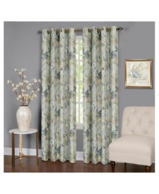 Country Living 100% Thermal Lined Grommet Top Floral Room Darkening Curtains