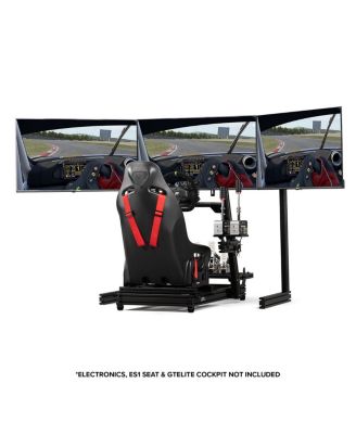Elite Free Standing Triple Monitor Stand, Black Edition