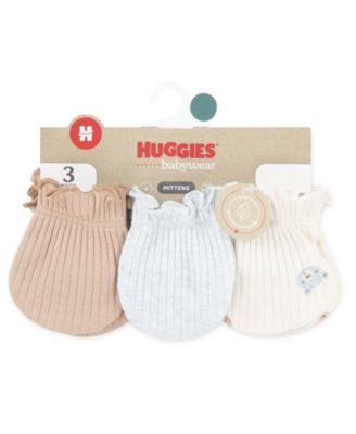 Babywear Baby Boys' Rib Knit Mittens, 3-Pack Set