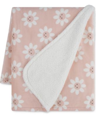 Baby Girls' Daisy Print Plush Blanket