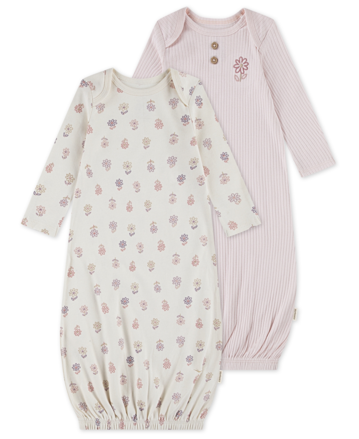 Huggies Baby Boys And Girls 2-pack Long-sleeve Sleeper Gown In Multi