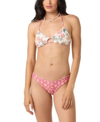 Juniors's Camellia Floral Madrid Revo V-Neck Swimsuit Top