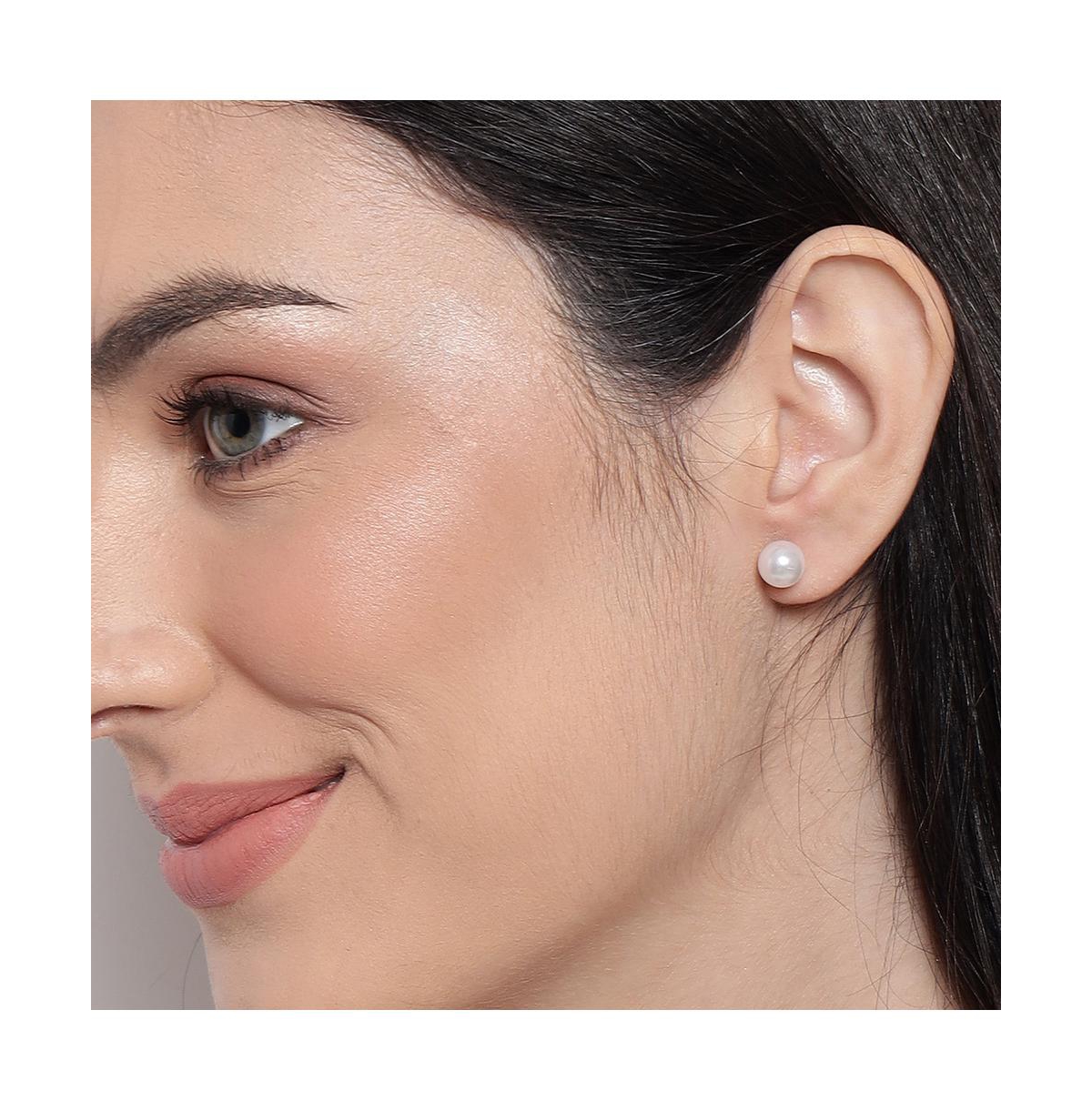 Sohi Gold-toned White Contemporary Studs Earrings In Gold